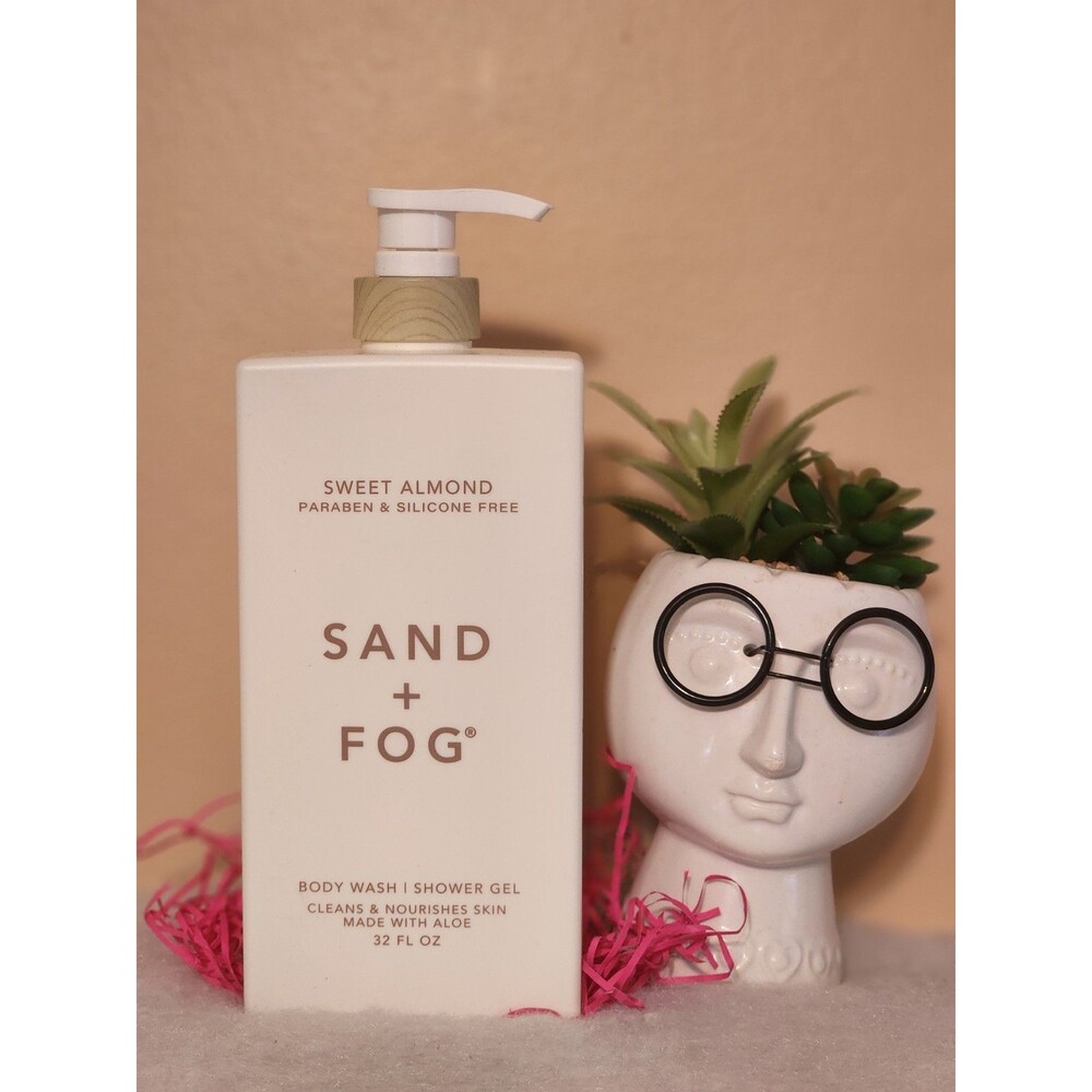 SAND AND FOG Sweet Almond Body Wash Shower Gel Paraben & Silicone Free 32 fl oz